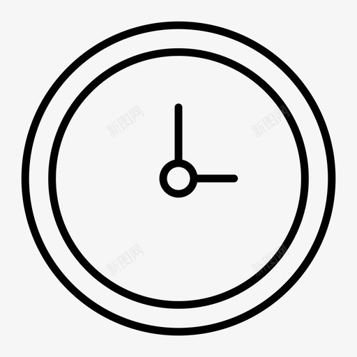 挂钟三点钟时间图标svg_新图网 https://ixintu.com 三点钟 手表 挂钟 时间