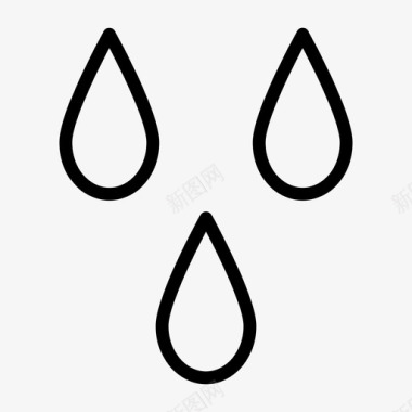 水滴雨水图标图标