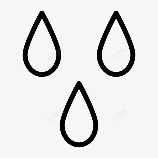 水滴雨水图标svg_新图网 https://ixintu.com 水 水滴 网页设计 艺术设计 雨
