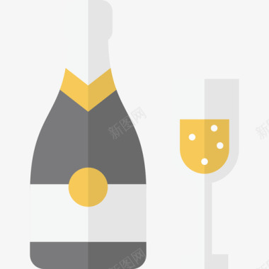 香槟婚礼5平的图标图标