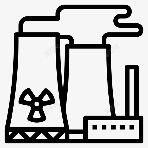 核烟囱核电站图标svg_新图网 https://ixintu.com 核 核电站 烟囱 生态概述 辐射