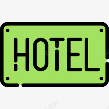 酒店暑假11线性颜色图标图标