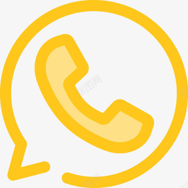 Whatsapp徽标6黄色图标图标