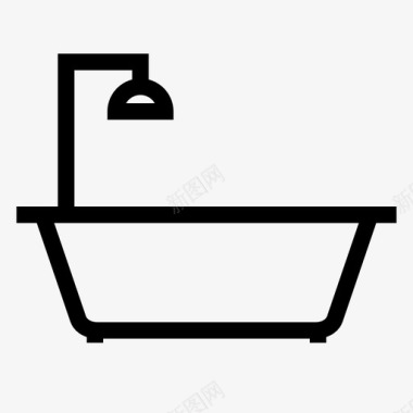 浴缸家具家用图标图标