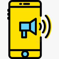 智能手机营销智能手机营销11黄色图标高清图片