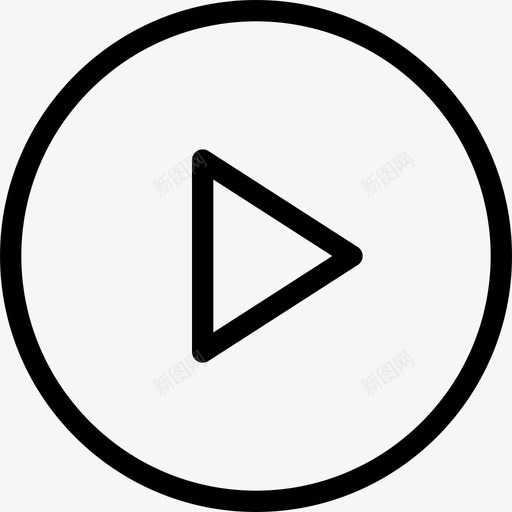 播放按钮音乐音频线性图标svg_新图网 https://ixintu.com 播放按钮 线性 音乐音频