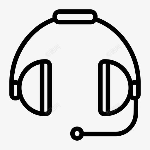 耳机麦克风音乐图标svg_新图网 https://ixintu.com 在线营销 耳机 音乐 麦克风