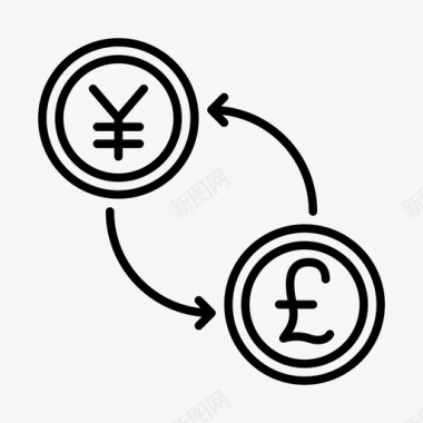 兑换货币银行英镑图标图标