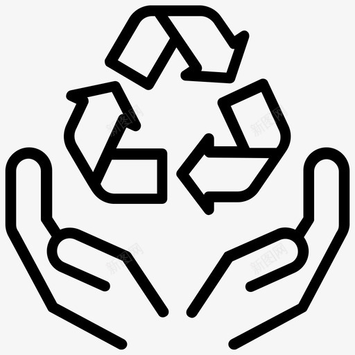 回收符号箭头循环地球日图标svg_新图网 https://ixintu.com 回收标识 回收符号 回收箭头 回收线图标 地球日 箭头循环