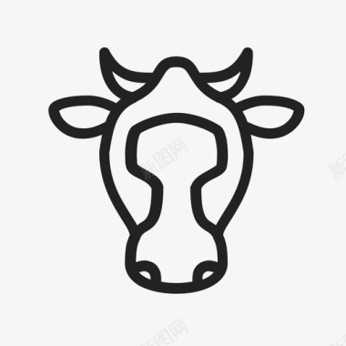 牛动物牛脸图标图标