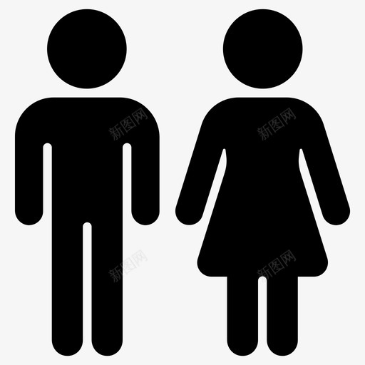 男人和女人夫妻伴侣图标svg_新图网 https://ixintu.com 伴侣 夫妻 男人和女人