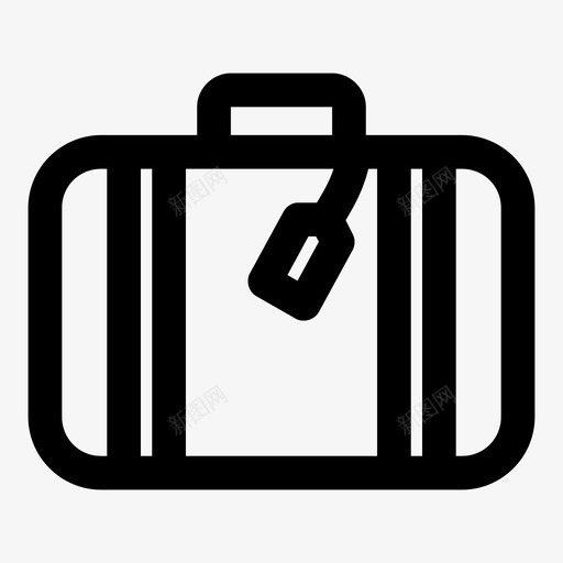 旅行箱休闲行李图标svg_新图网 https://ixintu.com 休闲 旅行 旅行箱 标签 行李