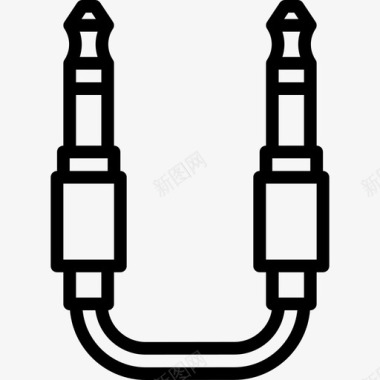 插孔连接器连接器电缆2线性图标图标