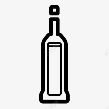 威士忌酒精玻璃瓶图标图标