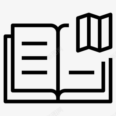 书籍议程小册子图标图标