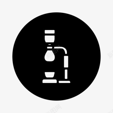 虹吸管咖啡咖啡酿造图标图标
