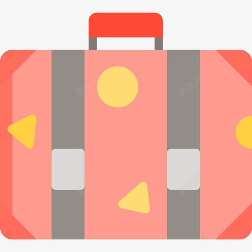 行李箱暑假6件平的图标svg_新图网 https://ixintu.com 平的 暑假6件 行李箱