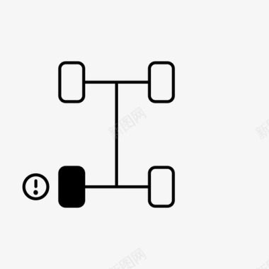 车轮报警汽车仪表板图标图标