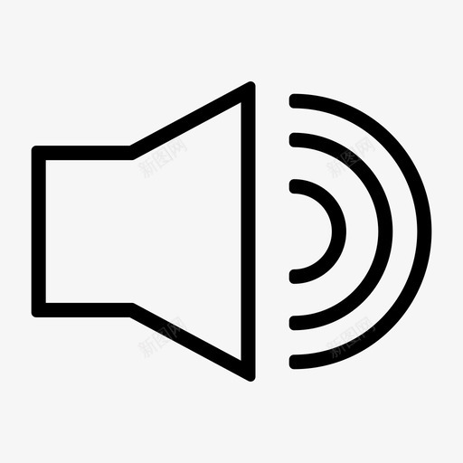 声音音量艺术图标svg_新图网 https://ixintu.com 声音 网页设计 艺术设计 音量