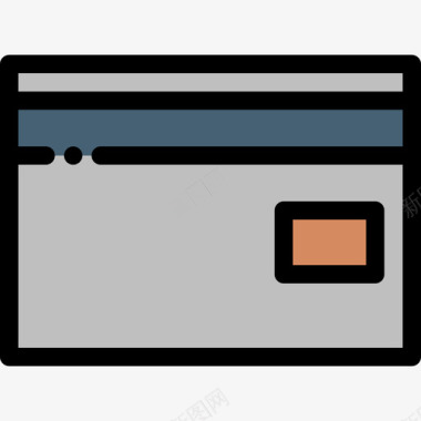 信用卡银行理财线性颜色图标图标
