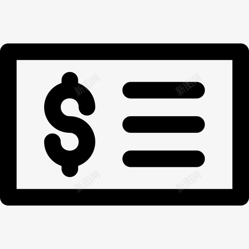 支票业务管理2直线型图标svg_新图网 https://ixintu.com 支票业务管理2 直线型