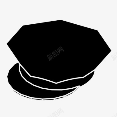 警察帽帽子服装图标图标