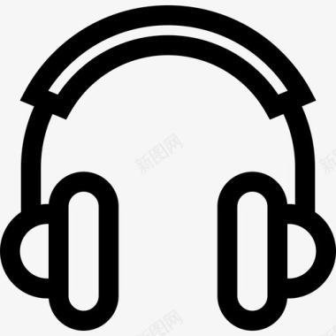 耳机音乐声音4线性图标图标