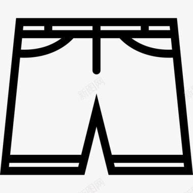 短裤衣服8直线型图标图标