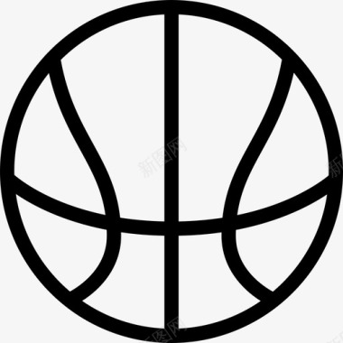 篮球运动器材3直线型图标图标