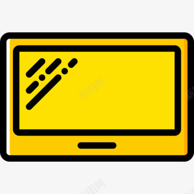 平板电脑tech4黄色图标图标