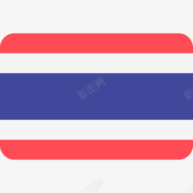 泰国国际国旗6圆形矩形图标图标