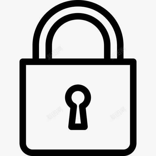 锁安全26线性图标svg_新图网 https://ixintu.com 安全26 线性 锁