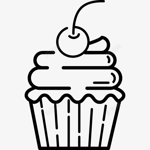 纸杯蛋糕杂项手工制作图标svg_新图网 https://ixintu.com 手工制作 杂项 纸杯蛋糕