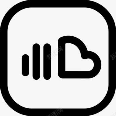 Soundcloud社交媒体28线路32px图标图标