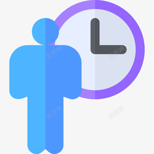 时间管理器时间管理4扁平图标svg_新图网 https://ixintu.com 扁平 时间管理4 时间管理器