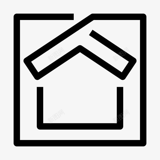 家庭房子菜单图标svg_新图网 https://ixintu.com 基本的用户界面矩形轮廓 家庭 房地产 房子 菜单 财产