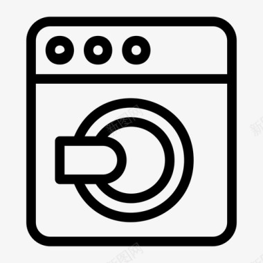 洗衣机电器电子图标图标