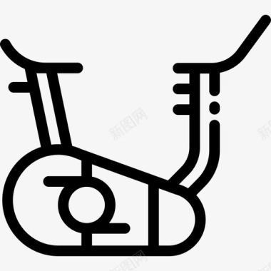 自行车健身器材2直线型图标图标