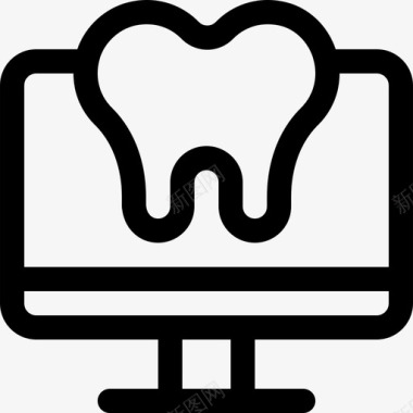 牙科牙科护理11线性图标图标