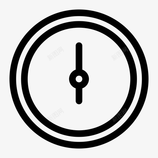 挂钟六点钟时间图标svg_新图网 https://ixintu.com 六点钟 手表 挂钟 时间