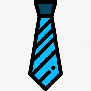 领带时髦款式8线性颜色图标图标