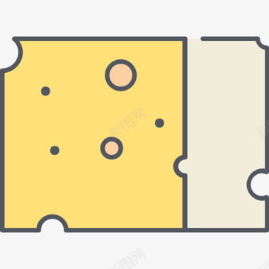 奶酪食物16颜色图标图标