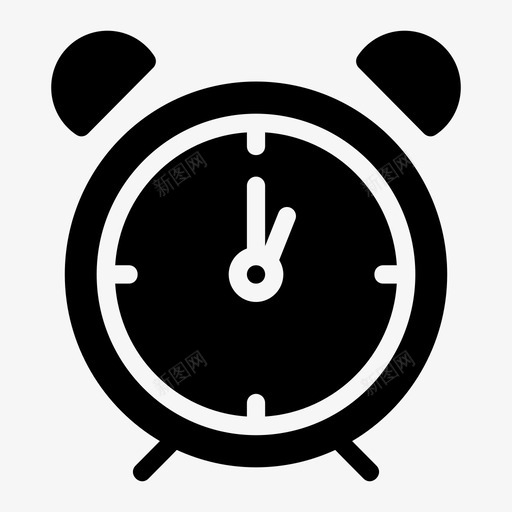 闹钟一点钟时间图标svg_新图网 https://ixintu.com 一点钟 手表 时间 闹钟