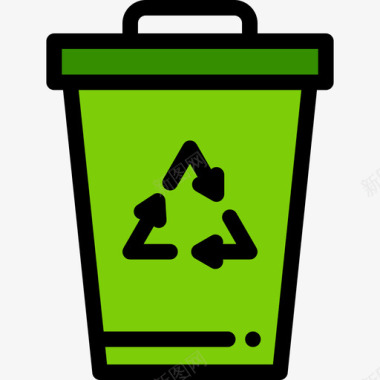 回收箱城市元素7线性颜色图标图标