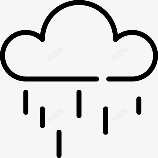 雨电能3线性图标svg_新图网 https://ixintu.com 电能3 线性 雨