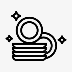 风扇清洗的标志干净的盘子盘子清洗图标高清图片