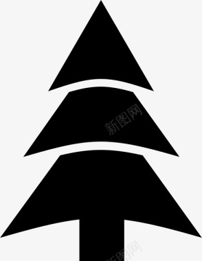 圣诞节圣诞树松树图标图标