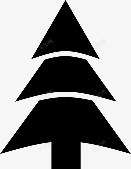 圣诞节圣诞树松树图标svg_新图网 https://ixintu.com 圣诞树 圣诞节 松树