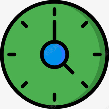 时钟基本要素5线性颜色图标图标