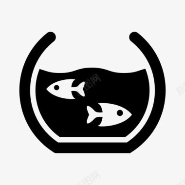 鱼缸水族馆宠物图标图标